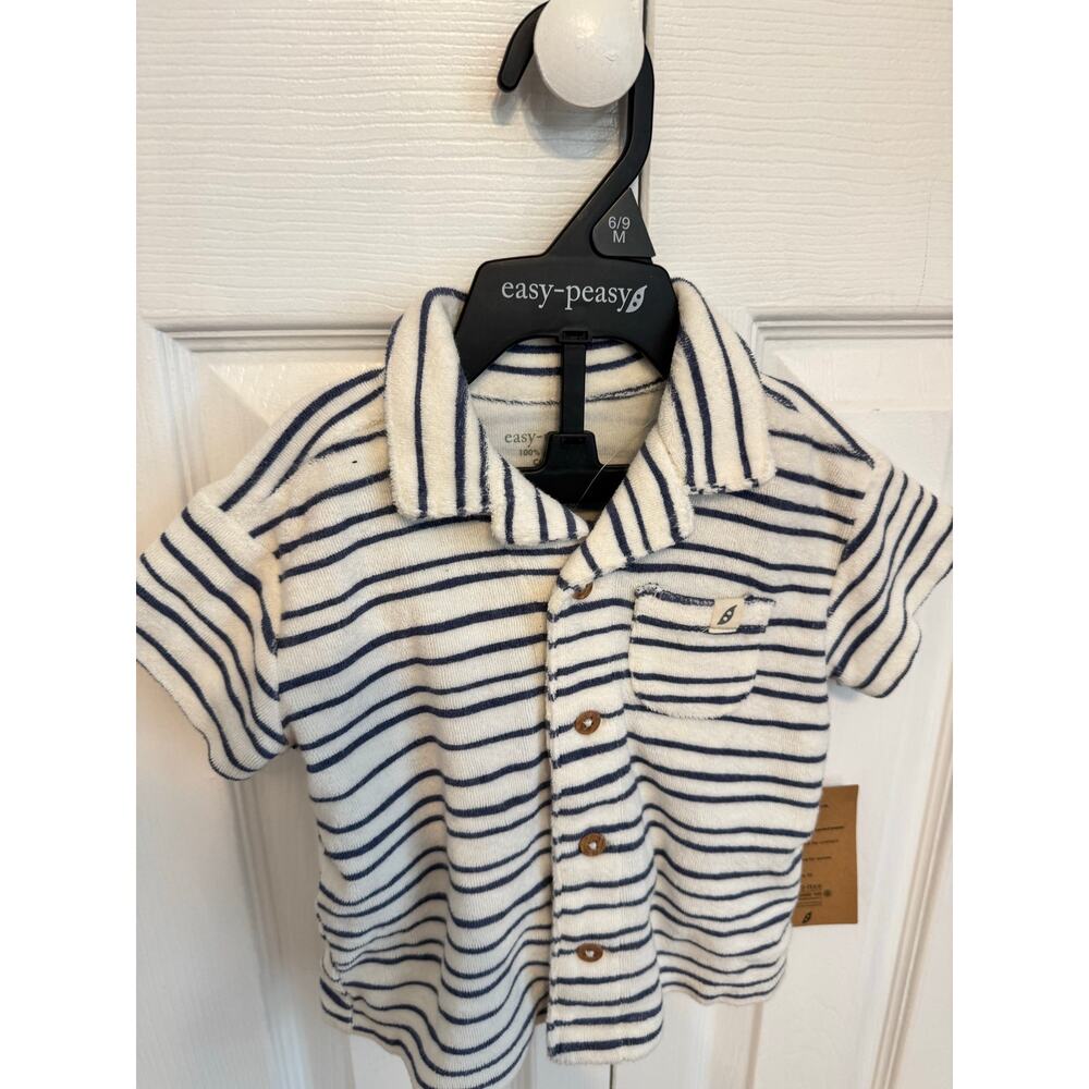 EasyPeasy Baby Boy Terrycloth 2-piece outfit with shorts 6/9 months NWT